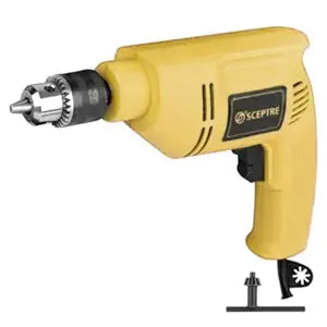 400W Electric Hammer Drill Machine | 10mm Chuck, 3200 RPM, Variable Speed, Reversible Function | 220V Corded Drill for Wood, Metal, Masonry | Home DIY Power Tool (YELLOW)