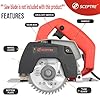 CM4SA Marble Cutter Machine 1050W   4 Inch (110mm) Tile & Marble Cutter, 11000 RPM, Max Cut Depth 34mm, Compatible with Blades up to 115mm, Powerful 220V Electric Cutter for Granite & Stone