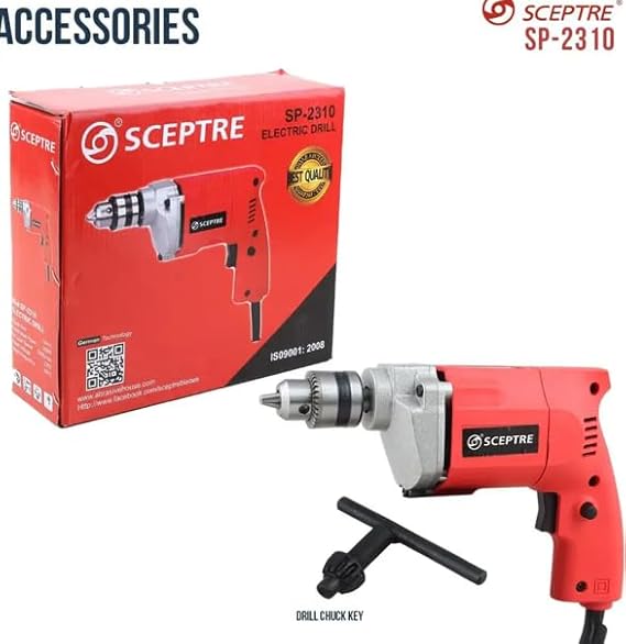 Drill Machine with Long Cord & Professional Grade Motor SP-2310 Pistol Grip Drill (10 mm Chuck Size)