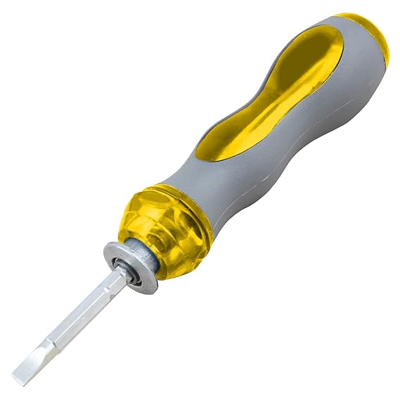 Reversible & Adjustable Screwdriver Set   Flat & Phillips Head, Durable Grip, Multipurpose Repair Tool for Electronics & Electrical Devices (Pack of 12, Yellow)