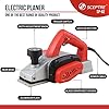 Corded Electric Planer Heavy Duty Strong Grip Motor Accurate & Smooth Planing Handheld Woodworking Tool Proper Heat Dissipation
