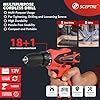 CD120B 12V Cordless Drill Machine with 1350 RPM, 10mm Keyless Chuck, (25+1) Torque Settings, Reversible Function, LED Light & 2 Batteries   for Wood, Metal, DIY Projects (Red)