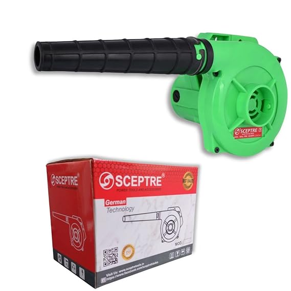 Sceptre SPBK-40 650W Electric Air Blower with Suction   15000 RPM Motor, 190 km/hr Air Flow, Dual Function Dust Cleaner for Home, Office & Car, Unbreakable Body (Green, Corded)
