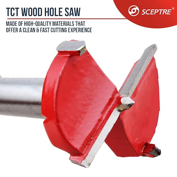 35mm Tungsten Carbide Bit Wood Hole Saw Super Durable Powerful & Sturdy Carpentry Tapper L Bihari & Auto Hinges Bit Cutting Tool for Drill Rotary Hammer