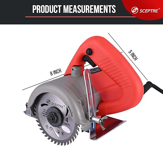 SP-4SB 4 Inch Marble Cutter Machine | 110mm, 1400W, 11000 RPM | Heavy Duty Tile & Granite Cutting Tool with Powerful Motor | Multipurpose Electric Wood Cutter