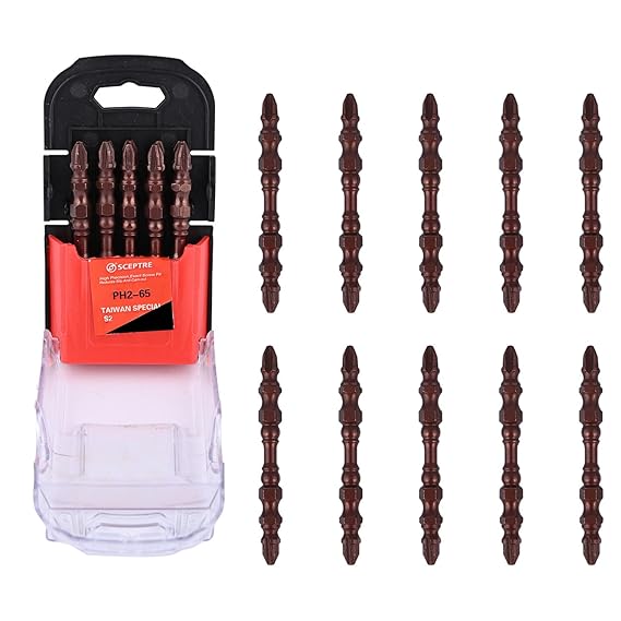 PH2-65-S2++ Magnetic Screwdriver Bits Set of 10   Strong Magnetic Tip, PH2 Head, 65mm S2 Steel Bits, Compact & Durable   Ideal for Mechanical, Automotive & Household Use