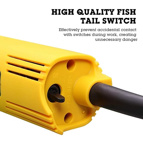 Gold 4-Inch (100mm) Angle Grinder, 850W Heavy Duty Motor, 11000 RPM, Pure Copper Coil, Side Handle, for Metal, Wood & Masonry Cutting & Grinding