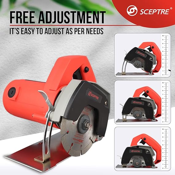 CM4SA 4-Inch Marble Cutter Machine with 40 Tooth Circular Saw Blade - 110/115mm Tile Cutting Tool, Max Speed 13,000 RPM (Combo Pack)