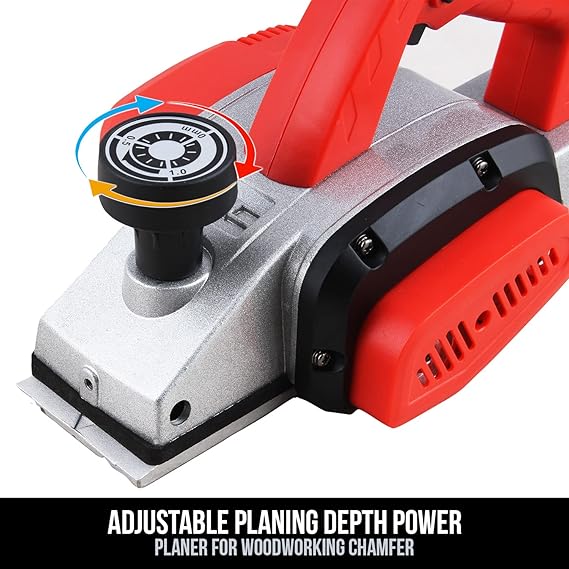 SP-82 Electric Hand Planer 750W | 82mm Blade Width | 16000 RPM Heavy Duty Corded Wood Planer | Ergonomic Grip, Dust Exhaust, Heat Dissipation | Woodworking Tool (220V)