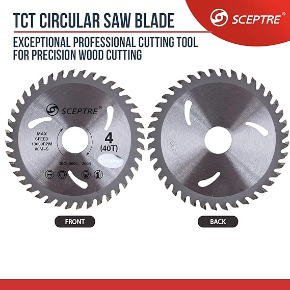 CM4SA 4-Inch Marble Cutter Machine with 40 Tooth Circular Saw Blade - 110/115mm Tile Cutting Tool, Max Speed 13,000 RPM (Combo Pack)