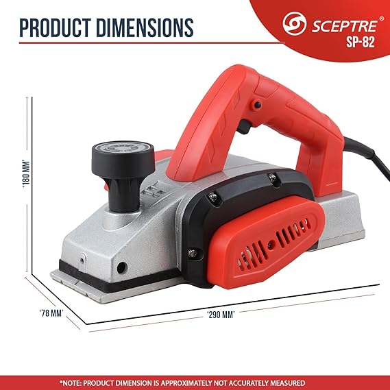 SP-82 Electric Hand Planer 750W | 82mm Blade Width | 16000 RPM Heavy Duty Corded Wood Planer | Ergonomic Grip, Dust Exhaust, Heat Dissipation | Woodworking Tool (220V)