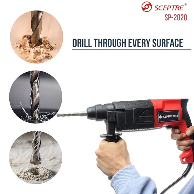 Sceptre Gold SP-2020 Rotary Hammer Drill Machine 1050W