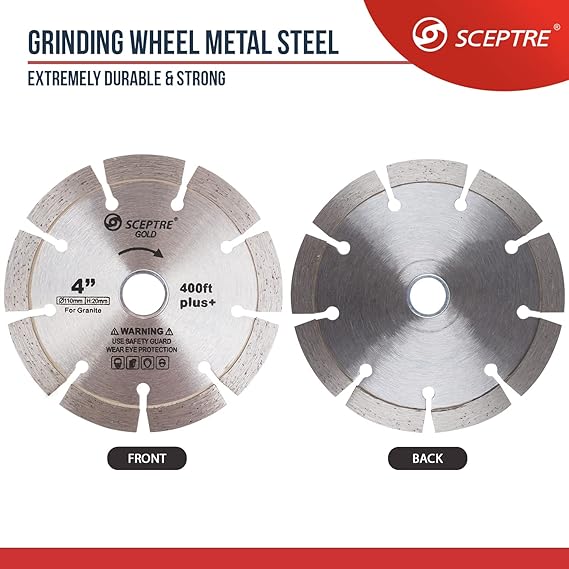 Gold SP-801 4-Inch Angle Grinder 850W | 11000 RPM | Side Handle | 110/115mm Disc Compatible | Includes 4" HSS Titanium Diamond Blade Cutter for Marble, Tile, Metal