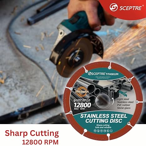 Professional Stainless Steel Cutting Disc   105mm Cutter Disc Saw Blade for Angle Grinder, Light Steel, PVC, Rubber, Stone, Glass, Dry Cutting Grinding Blade, Multicolor
