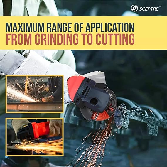 Gold SP-801 4inch Angle Grinder Machine 850W, 11000 RPM Motor with Side Handle (Disc diameter 110mm/115mm) with Thin Zero Chipping Wheel Tile Cutting Blade