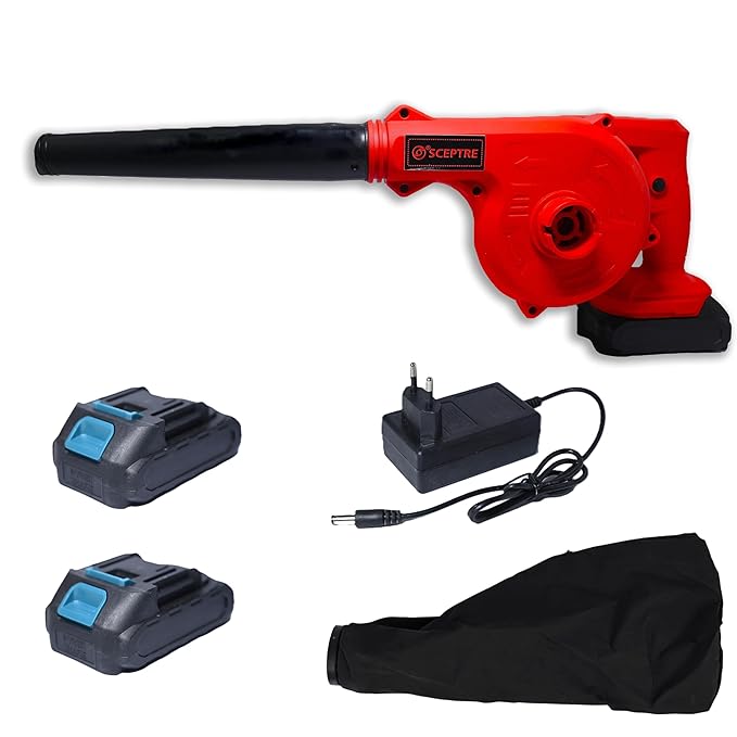 36V Cordless Battery Air Blower   Powerful Copper Motor, 2 Batteries, Quick Charging, Lightweight & Portable   Ideal for Garden, Indoor, Yard Cleaning (CB-36V)