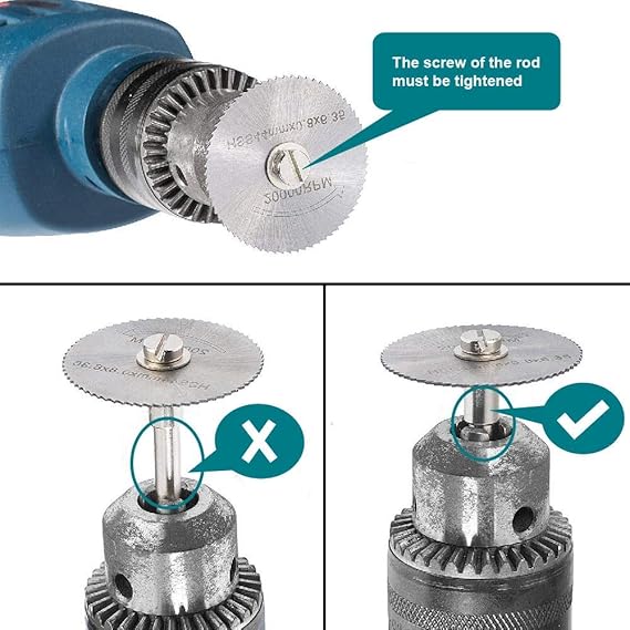 HSS Circular Saw Blade Set Steel PVC Cutter Disc Mandarin Rotary Tool for Drill Rotary Hammer Carving Buffing (22/25/32/35/44 mm) 6 Pcs