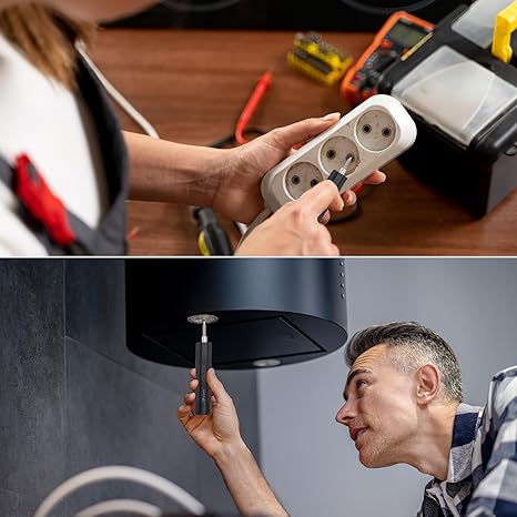 Cordless Electric Screwdriver 3.6V, USB-C Rechargeable, 3Nm Torque, LED Light, Compact Design with 2 Bits, for DIY, Home, Office   Tool Kit (1 Pack)