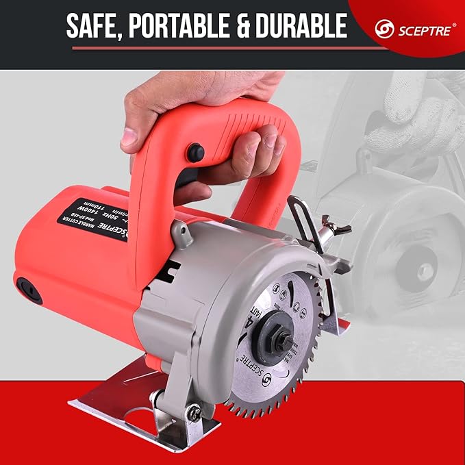 SCEPTRE SP-4SB 4 Inch Marble Cutter Machine (Red) - 1400 W