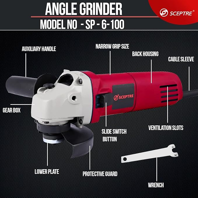 SCEPTRE SP-6100 100mm Angle Grinder Machine 850W