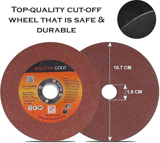107mm Cut Off Wheel Reinforced Ultra Thin Cutting Disc double net tin box Feather Cut for Angle Grinder 107 X 1.2 X 16MM