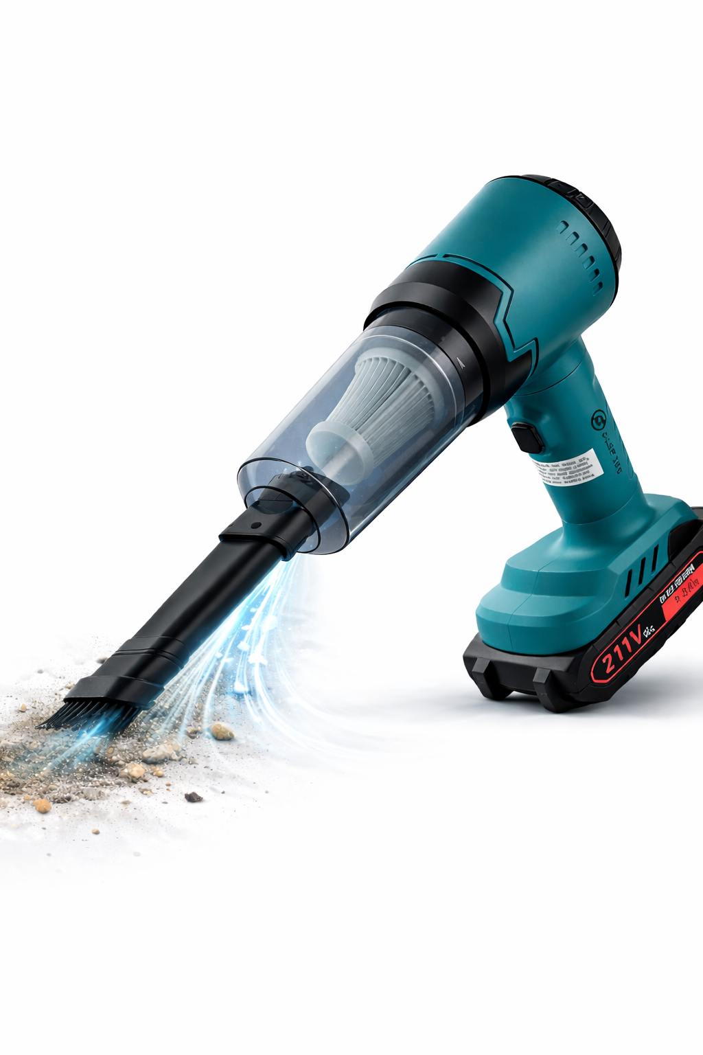 2-in-1 Cordless Handheld Vacuum Cleaner & Air Duster – Portable Rechargeable Vacuum with Nozzle Attachments & USB Charging for Car, Sofa & Keyboard Cleaning